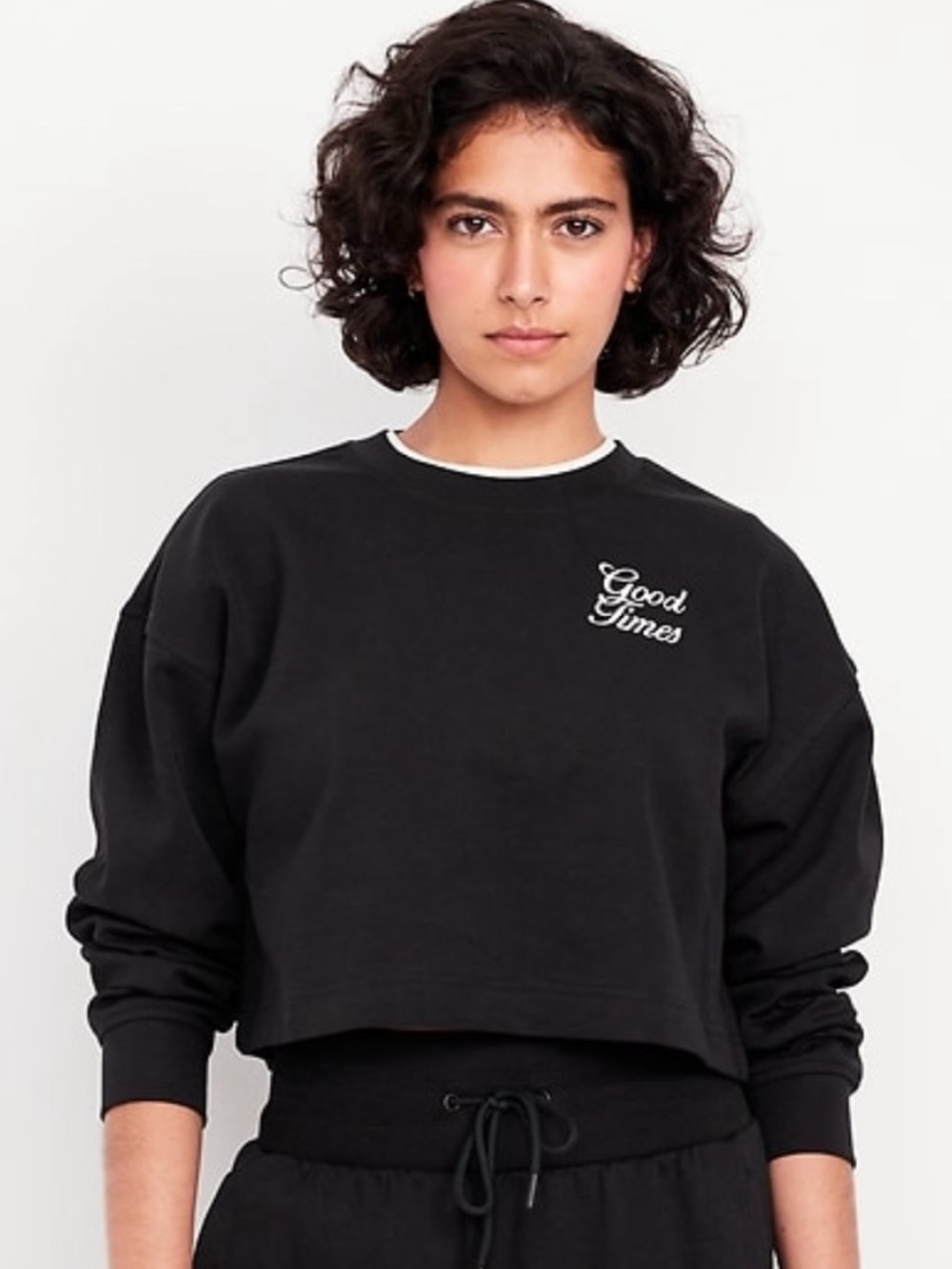 Old Navy Good Times Cropped Sweatshirt